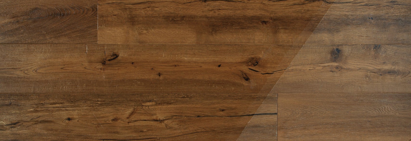 Parquet vieilli chêne fumé scrappé brossé - 15x190 - huilé