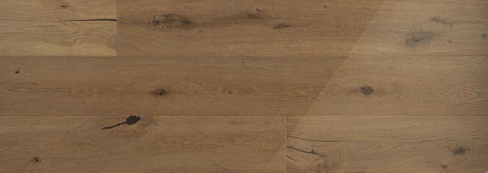 Parquet vieilli chêne fumé clair scrappé brossé - 15x190x1900 - huilé