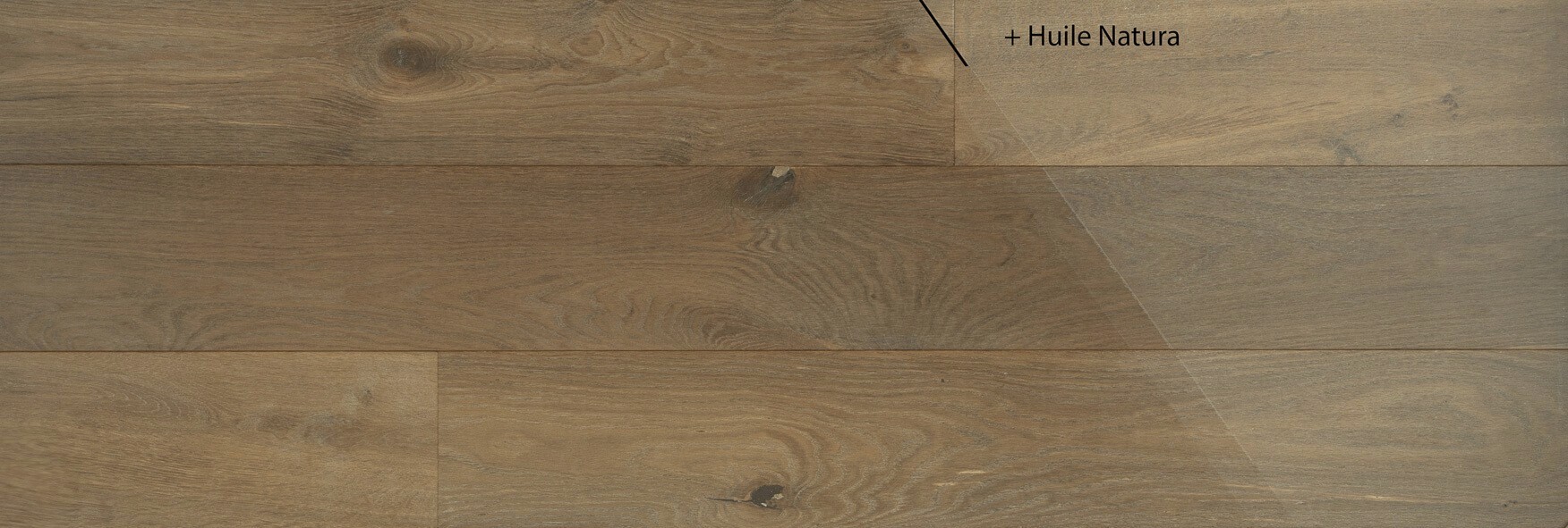 Parquet chêne fumé foncé blanchi harmonie - 15x190 - huilé