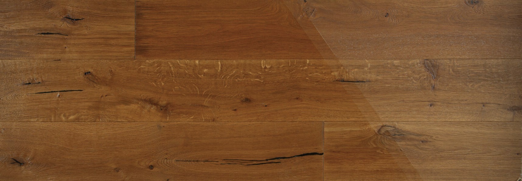 Parquet vieilli chêne fumé brossé fort - 15x190 - huilé