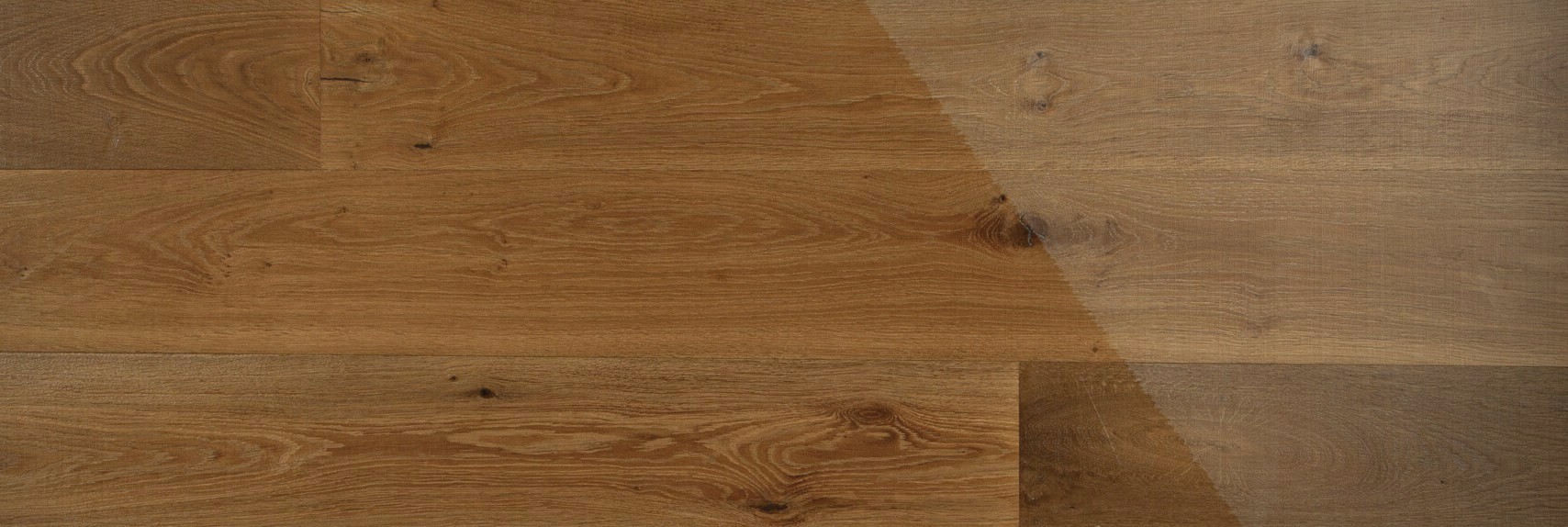 Parquet vieilli chêne fumé clair scié brossé - 15x190 - huilé