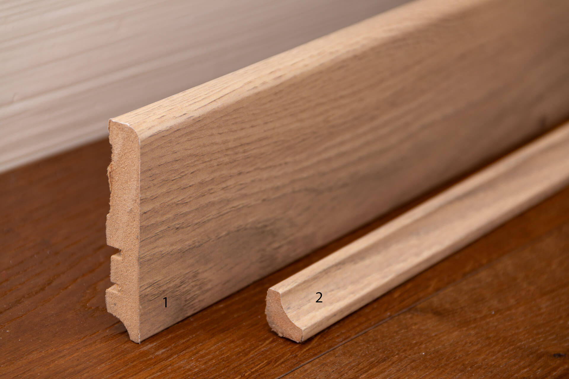 Plinthe, moulure scotie, support MDF revêtue décor