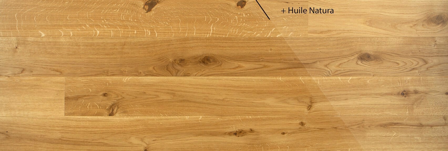 Parquet chêne naturel authentique - 14x138 - légèrement brossé huilé
