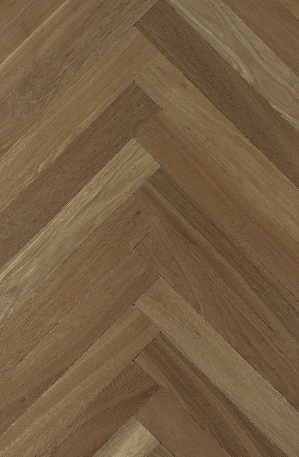 Parquet vieilli bâtons rompus chêne fumé bois brut harmonie - 16x100 - huilé