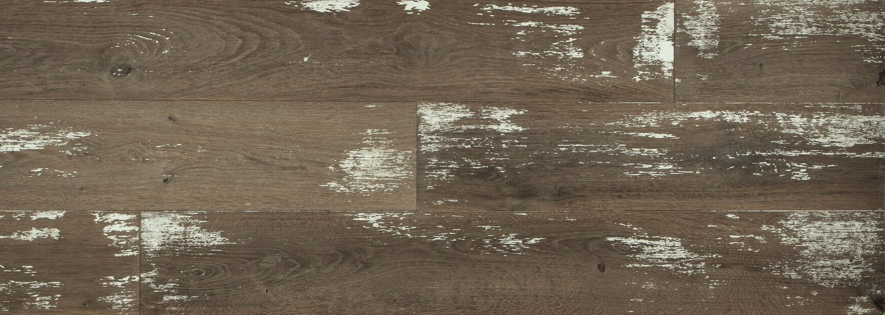 parquet vieux chêne vieux bois + peinture blanche usée - 16x185 - huilé